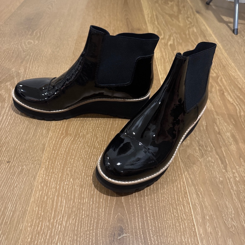 Chelsea Wedge Patent Leather bootie